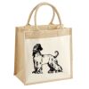 Cotton Pocket Jute Midi Tote Thumbnail