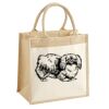 Cotton Pocket Jute Midi Tote Thumbnail
