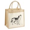 Cotton Pocket Jute Midi Tote Thumbnail