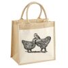 Cotton Pocket Jute Midi Tote Thumbnail
