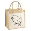 Cotton Pocket Jute Midi Tote Thumbnail