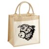 Cotton Pocket Jute Midi Tote Thumbnail