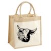 Cotton Pocket Jute Midi Tote Thumbnail
