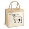 Cotton Pocket Jute Midi Tote Thumbnail