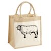 Cotton Pocket Jute Midi Tote Thumbnail