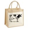 Cotton Pocket Jute Midi Tote Thumbnail