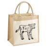 Cotton Pocket Jute Midi Tote Thumbnail