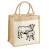 Cotton Pocket Jute Midi Tote Thumbnail
