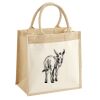 Cotton Pocket Jute Midi Tote Thumbnail