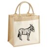 Cotton Pocket Jute Midi Tote Thumbnail
