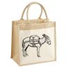 Cotton Pocket Jute Midi Tote Thumbnail
