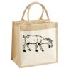 Cotton Pocket Jute Midi Tote Thumbnail