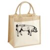 Cotton Pocket Jute Midi Tote Thumbnail