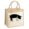 Cotton Pocket Jute Midi Tote Thumbnail