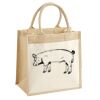 Cotton Pocket Jute Midi Tote Thumbnail