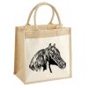 Cotton Pocket Jute Midi Tote Thumbnail