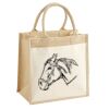 Cotton Pocket Jute Midi Tote Thumbnail