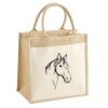 Cotton Pocket Jute Midi Tote Thumbnail