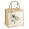Cotton Pocket Jute Midi Tote Thumbnail