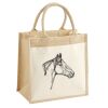 Cotton Pocket Jute Midi Tote Thumbnail