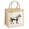 Cotton Pocket Jute Midi Tote Thumbnail