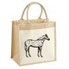 Cotton Pocket Jute Midi Tote Thumbnail