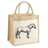 Cotton Pocket Jute Midi Tote Thumbnail