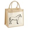 Cotton Pocket Jute Midi Tote Thumbnail