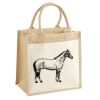 Cotton Pocket Jute Midi Tote Thumbnail