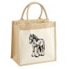 Cotton Pocket Jute Midi Tote Thumbnail