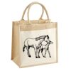 Cotton Pocket Jute Midi Tote Thumbnail