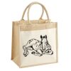 Cotton Pocket Jute Midi Tote Thumbnail