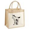 Cotton Pocket Jute Midi Tote Thumbnail