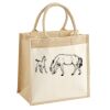 Cotton Pocket Jute Midi Tote Thumbnail