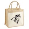 Cotton Pocket Jute Midi Tote Thumbnail