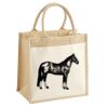 Cotton Pocket Jute Midi Tote Thumbnail