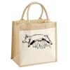 Cotton Pocket Jute Midi Tote Thumbnail