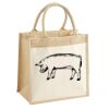 Cotton Pocket Jute Midi Tote Thumbnail