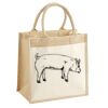 Cotton Pocket Jute Midi Tote Thumbnail