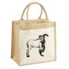 Cotton Pocket Jute Midi Tote Thumbnail