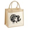 Cotton Pocket Jute Midi Tote Thumbnail