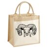 Cotton Pocket Jute Midi Tote Thumbnail
