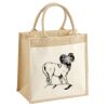 Cotton Pocket Jute Midi Tote Thumbnail