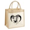 Cotton Pocket Jute Midi Tote Thumbnail