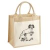 Cotton Pocket Jute Midi Tote Thumbnail