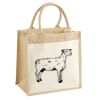 Cotton Pocket Jute Midi Tote Thumbnail