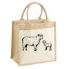 Cotton Pocket Jute Midi Tote Thumbnail