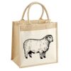 Cotton Pocket Jute Midi Tote Thumbnail