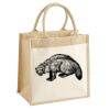 Cotton Pocket Jute Midi Tote Thumbnail