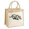 Cotton Pocket Jute Midi Tote Thumbnail